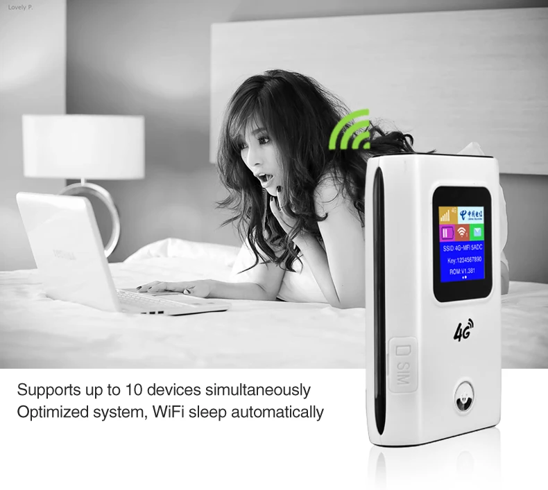 KuWFi попутчик 4 г LTE Беспроводной Wi Fi маршрутизатор 5200 м Мощность Bank со слотом sim
