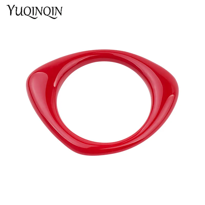 Модные полимерные браслеты манжеты для женщин геометрический акриловый красный