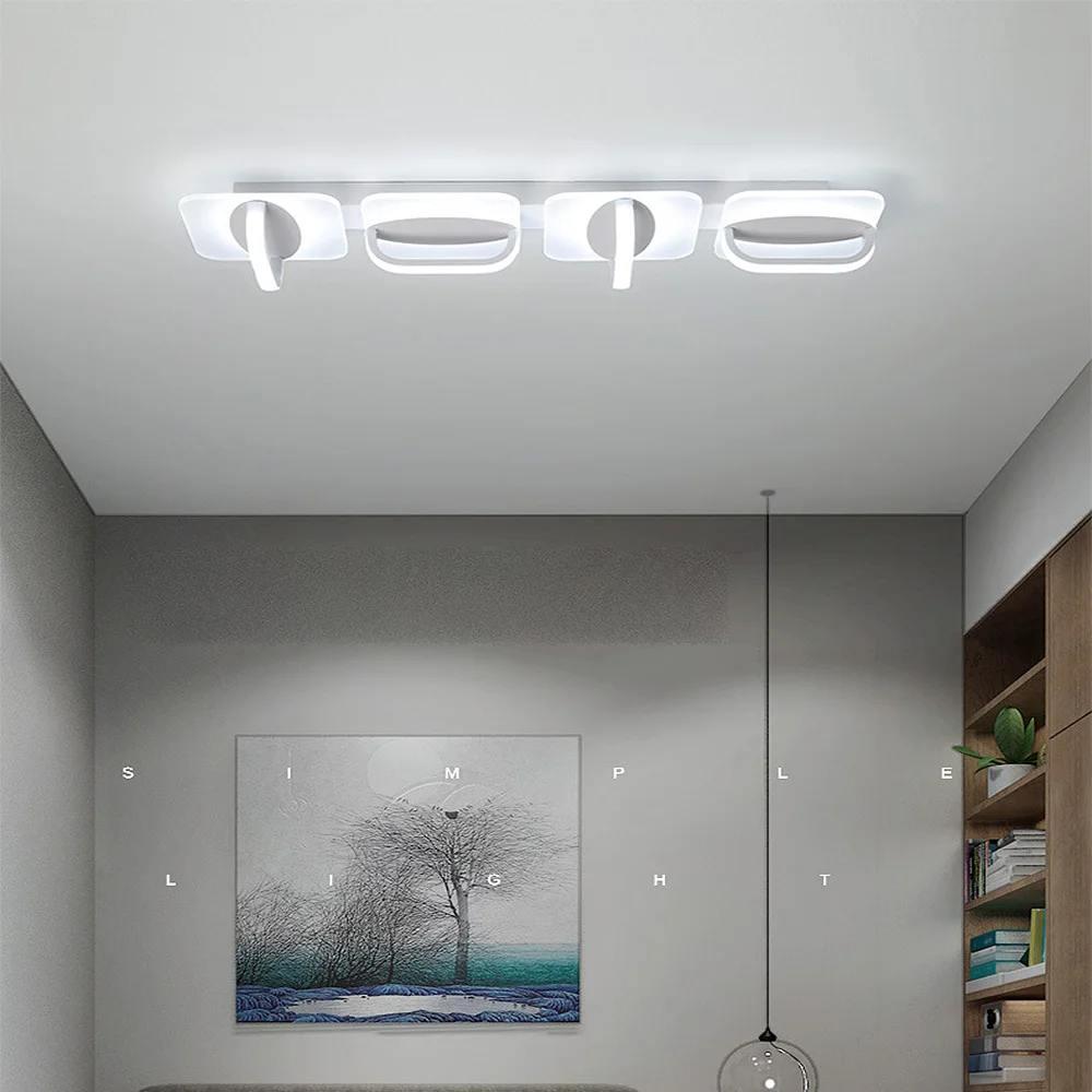 Modern led ceiling lamps Office living room bedroom aisle long creative Indoor Lighting RC Dimmable Pendant light | Лампы и освещение