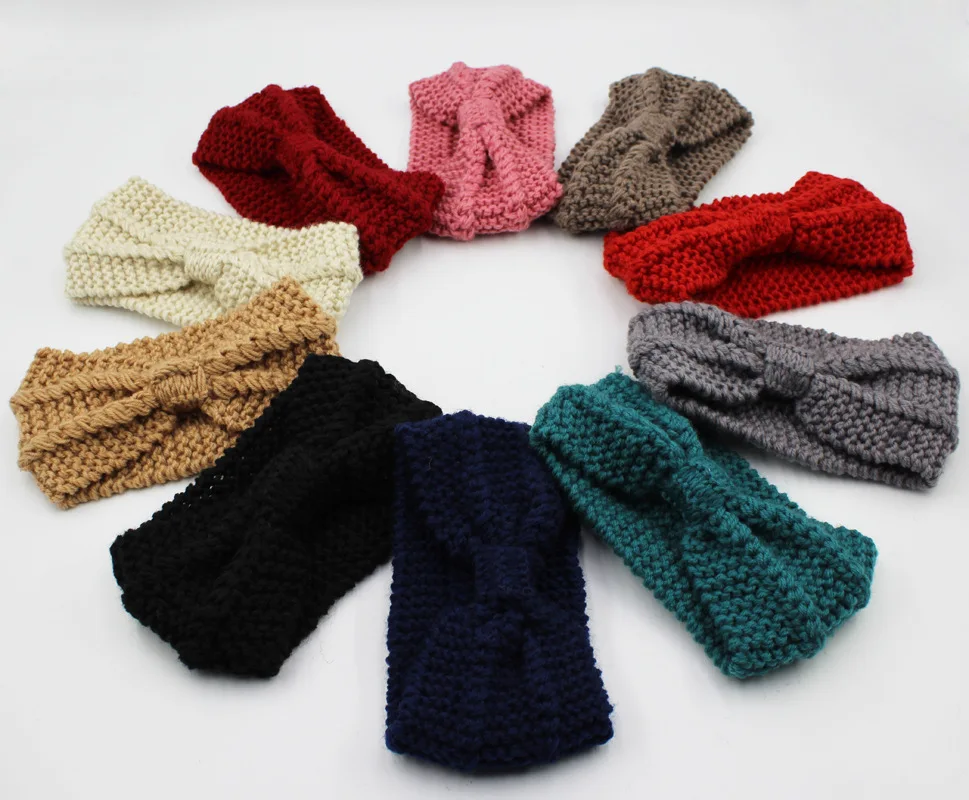 1PC Women Lady Crochet Fishbone Hair Band Turban Knitted Headband Headwrap Winter Ear Warmer Hairband Girls Accessories |