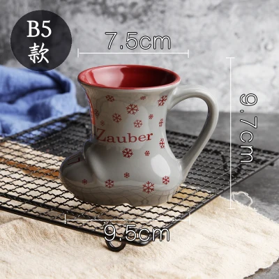 3D Рождественская обувь чашка кофе кружки молоко кружки чай чашка керамическая чашка бутылки для воды чашки для завтрака Для детей день рождения Рождественский подарок - Цвет: E