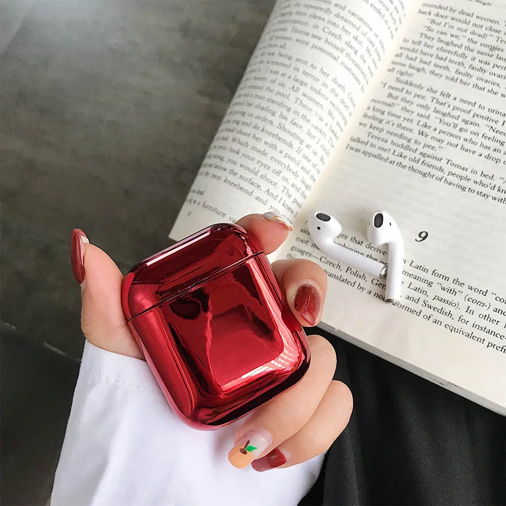 Роскошный чехол с покрытием для Apple Airpods 1 или 2 Bluetooth беспроводные наушники милым