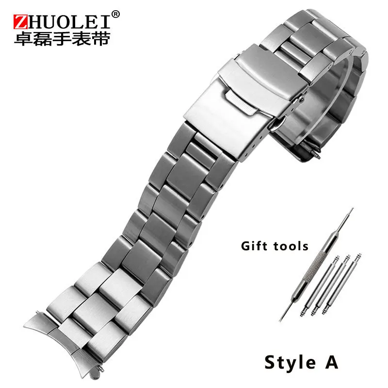 Высококачественный тонкий стальной ремешок для часов подходит для мужских часов SKX007/009 SKX173/175/A35 серии 22 мм подарочные инструменты - Цвет ремешка: Style A