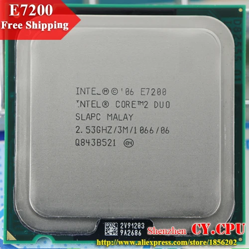 Процессор Intel Core 2 Duo E7200 cpu (2 53 ГГц/3 м/1066 ГГц) Socket 775 Бесплатная доставка | Компьютеры