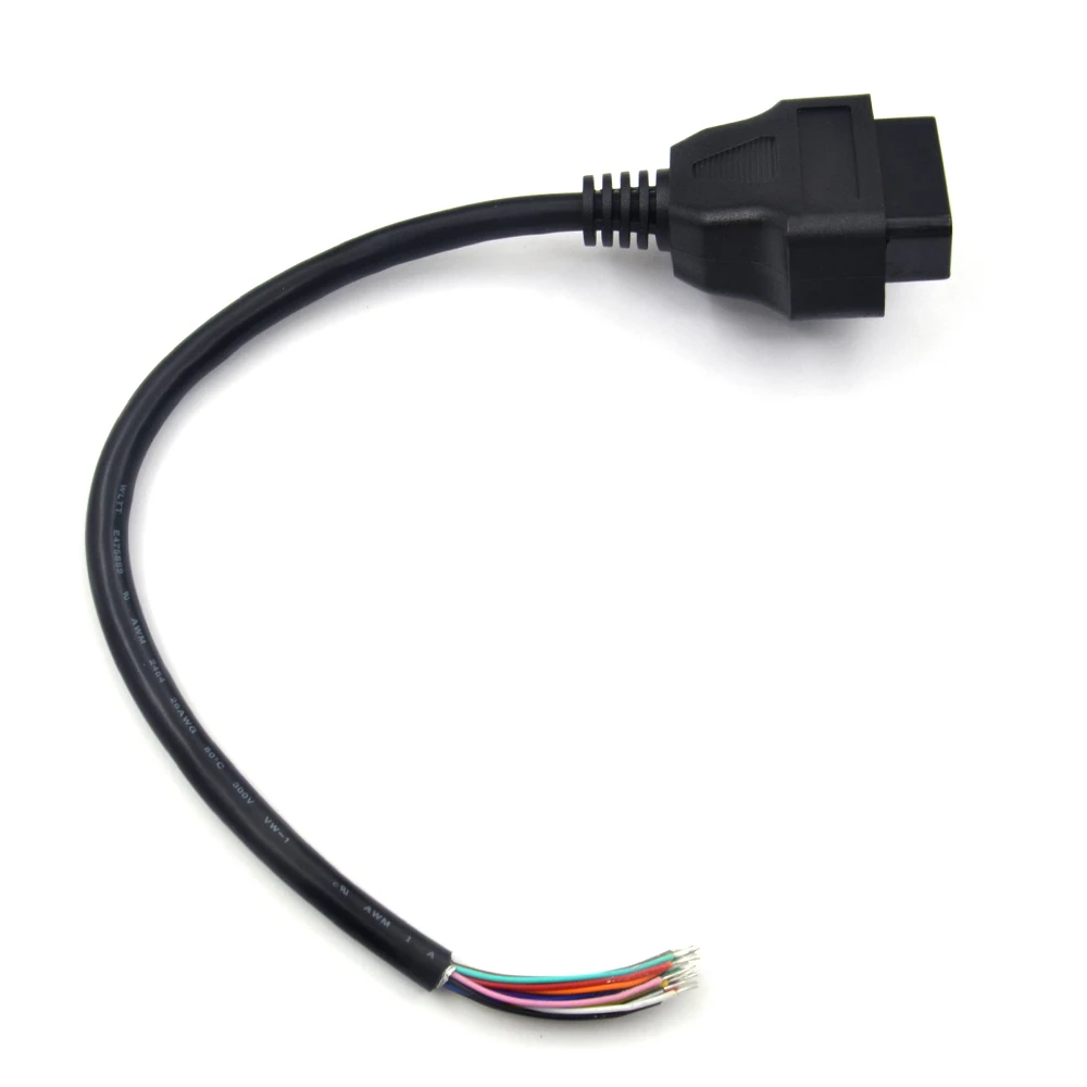 16-контактный Штекерный разъем OBD2 для ELM327 Удлинительный адаптер OBD кабель OBDII EOBD ODB2