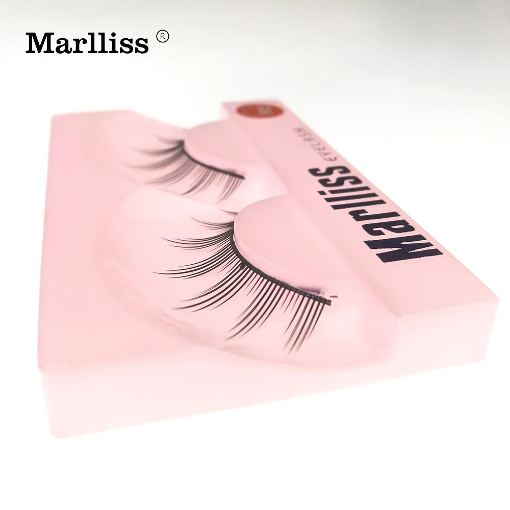 Marlliss натуральные длинные накладные ресницы синтетические чехол для ресниц |