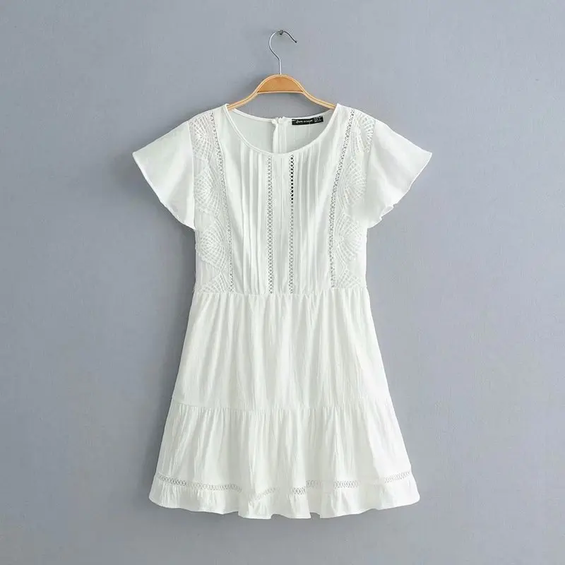 Платье с кружевной строчкой в европейском и американском стиле Новое