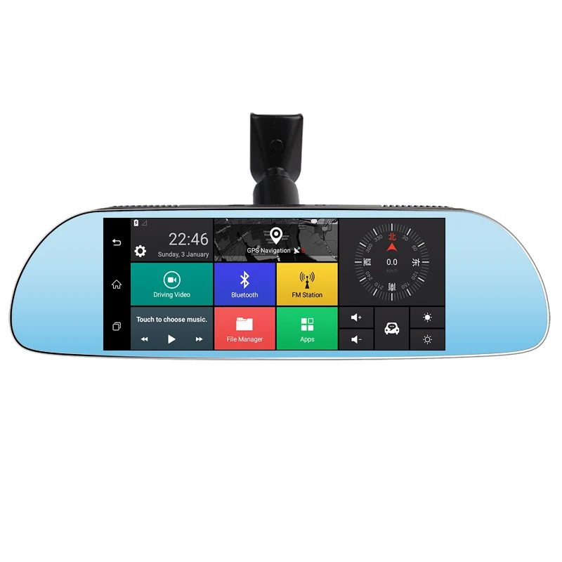 8 &quot4 г Touch специальный Видеорегистраторы для автомобилей Камера зеркало GPS Bluetooth