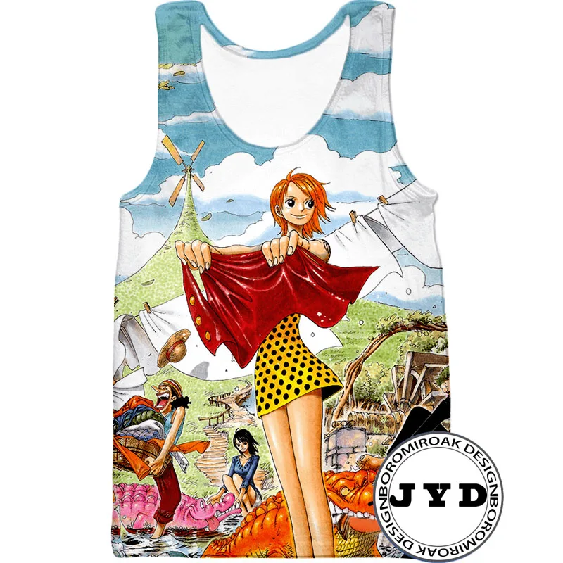 Tank Top Anime Girl 3D Print Tops One Piece Vest Gym Fancy Sleeveless Tee Shirt Men Women Singlet Summer 2019 New | Мужская одежда