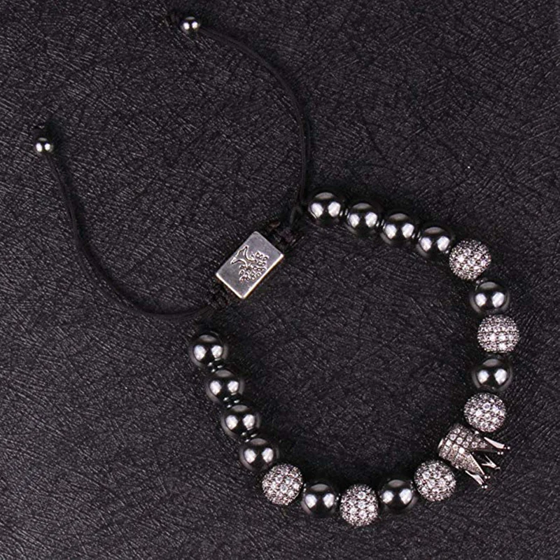 Императорская корона король CZ браслеты Роскошные модные очаровательные Древо