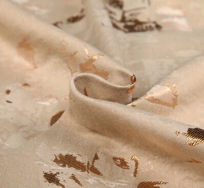 

Golden I geometric art style cotton jacquard fashion fabrics Limited Edition of senior dress fabric