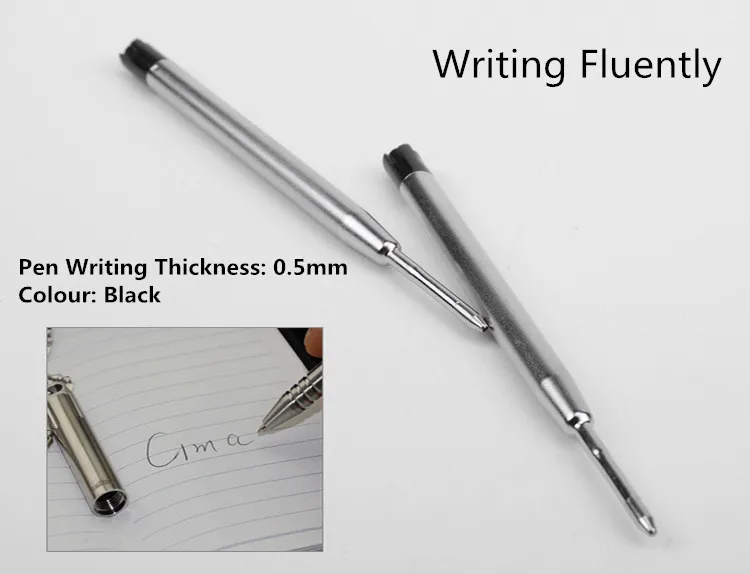 EDC Ballpoint Pen Refill Outdoor Tactical Defense Reflex Neutral Water Core Metal - Based | Спорт и развлечения
