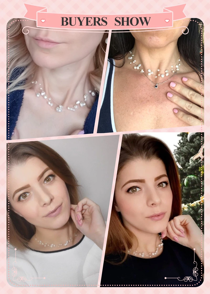 ASHIQI многослойное белое ожерелье-чокер из натурального жемчуга в стиле барокко для женщин, простой стиль, ручная работа, сделай сам, свадебные украшения, подарок