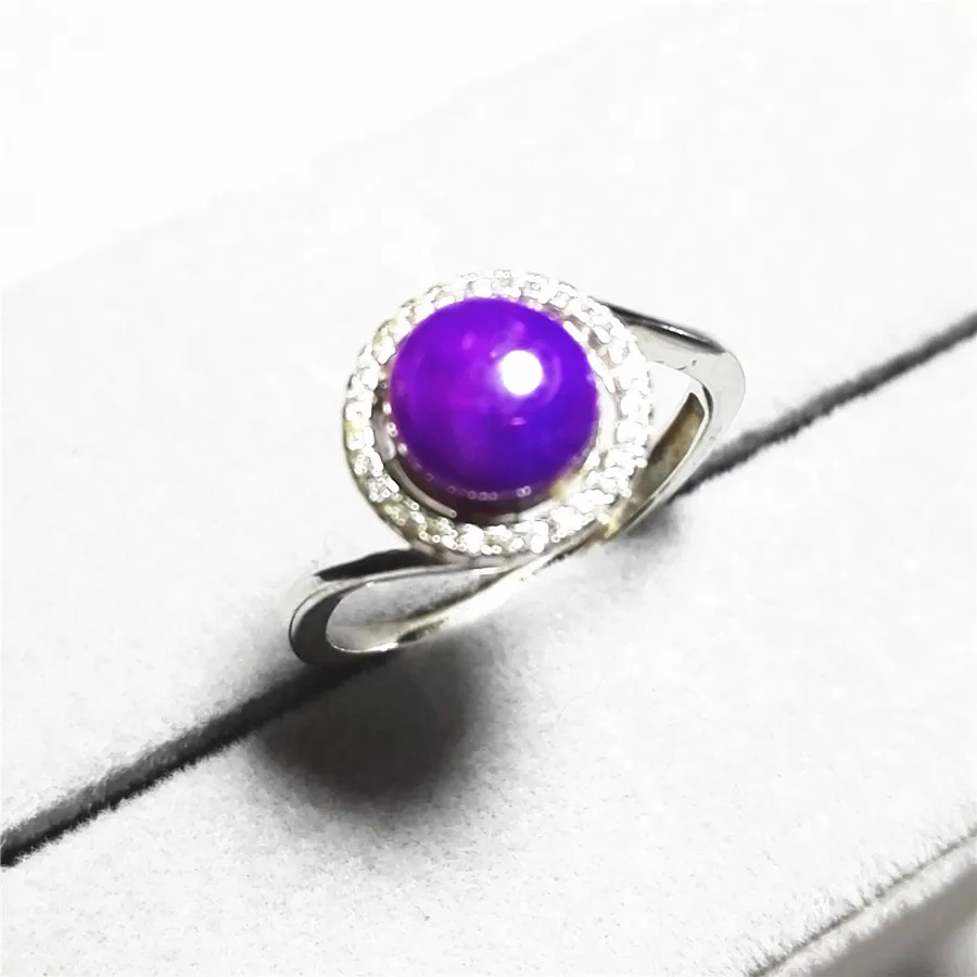 925 Sterling Silver Jewelry Fashion Women Purple Natural Sugilite Ring Drop Shipping | Украшения и аксессуары