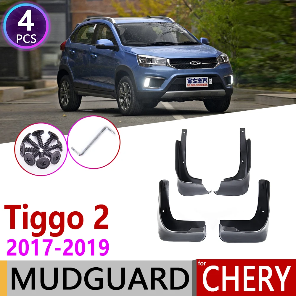 4 шт. для Chery Tiggo 2 3X2017 2018 2019 Передняя Задняя Автомобильная брызговика щитки