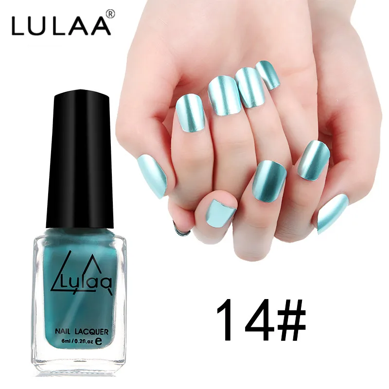 Lulaa 5 цветов металлик лак для ногтей длительный матовый эффект макияж Щепка