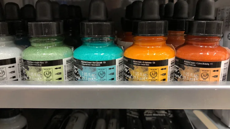 Импорт DALER ROWNEY перламутровый цвет FW художников Акриловые чернила пигментная жидкая краска