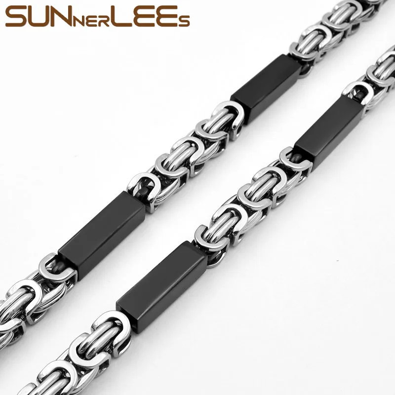 SUNNERLEES мужское и женское колье из нержавеющей стали 7 мм Геометрическая