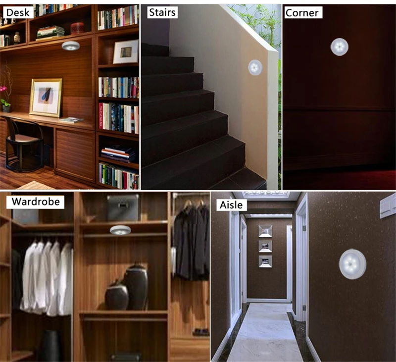 Светодиодный датчик на батарейках ночник движения PIR магнитный инфракрасный