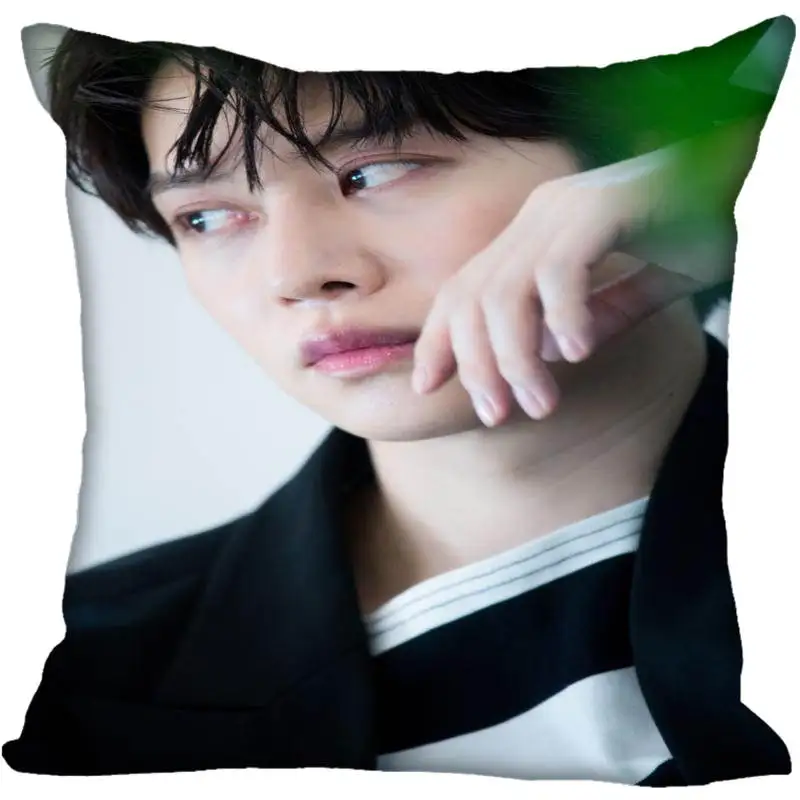 Заказ Kpop Super Junior Ким хечул печатных квадратный шелк наволочки 40x40 см, 35x35 см одна сторона атласная Наволочка логотип