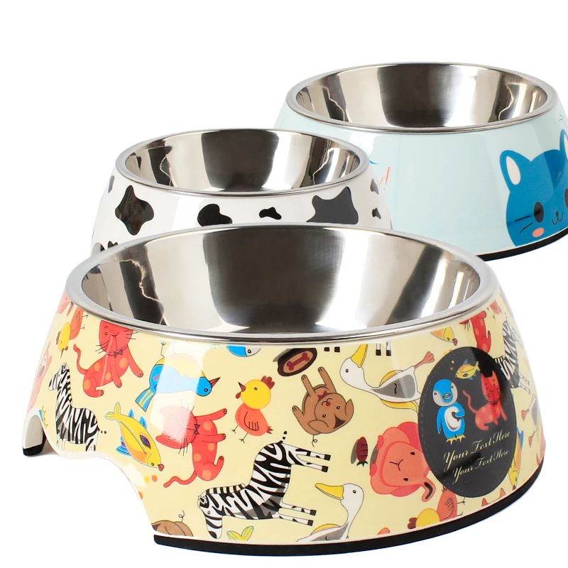 Нержавеющая сталь ПЭТ собака чаша кошки кормушка для путешествий еда вода блюдо