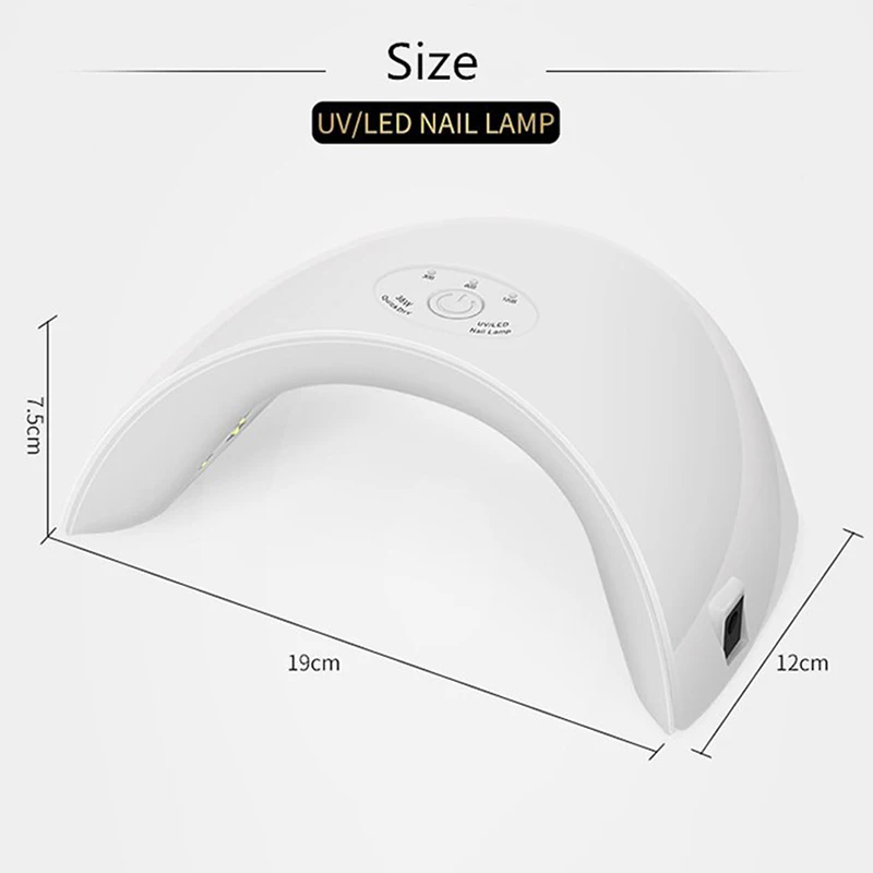 USB Connector 36W UV LED Nail lamp 12 dryer for All Gels with 30s/60s/90s Timer Perfect Thumb Drying Solution | Красота и здоровье