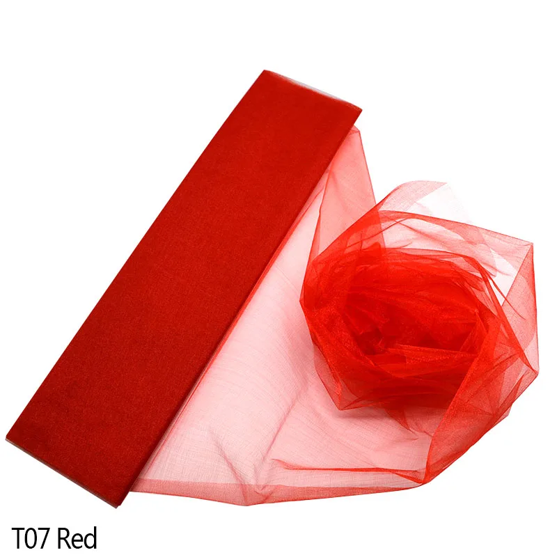 Red 10 м Кристальный Тюль рулонная катушка отвесная из тюлевой органзы для дома свадьба тюль арки шторы Украшение платье своими руками юбка-пачка - Цвет: Red