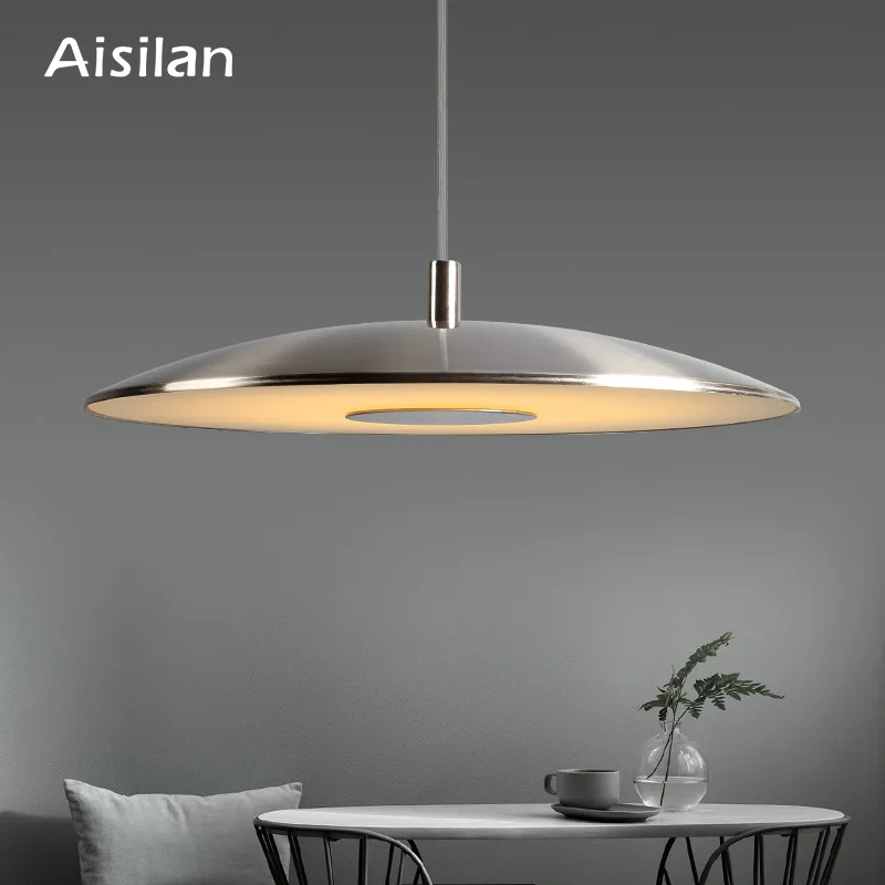 Aisilan Nordic artwork LED pendant lamp Modern style metal frosted glass for parlor bedroom corridor dining room 15W 24W|Подвесные