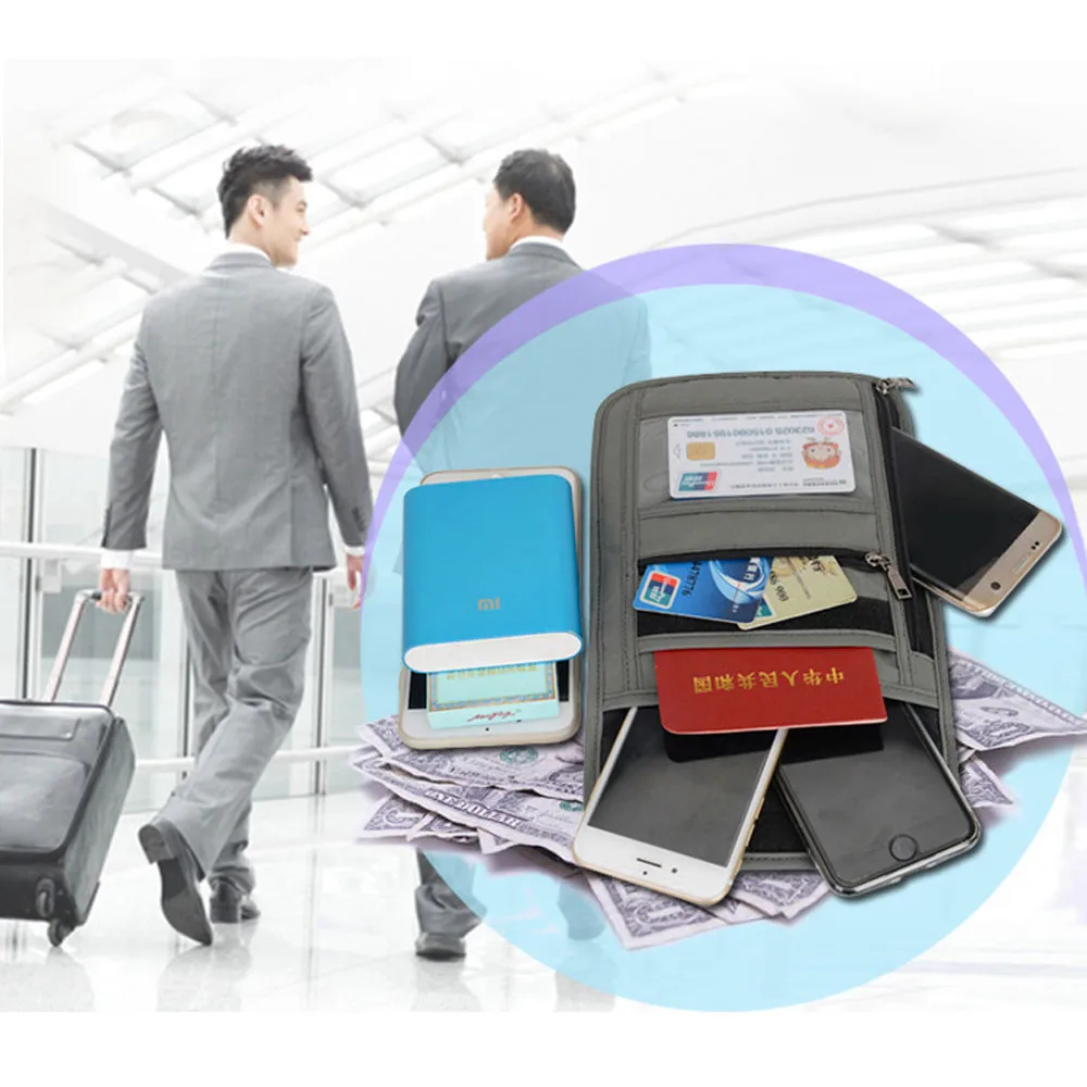 Кошелек для денег унисекс RFID женщин|Держатели карт и пропусков| |