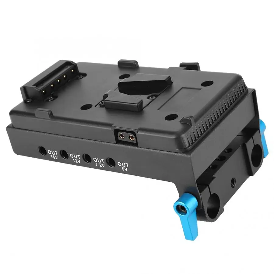 V-mount battery Plate Adapter с двойным хомутом для монитора камеры
