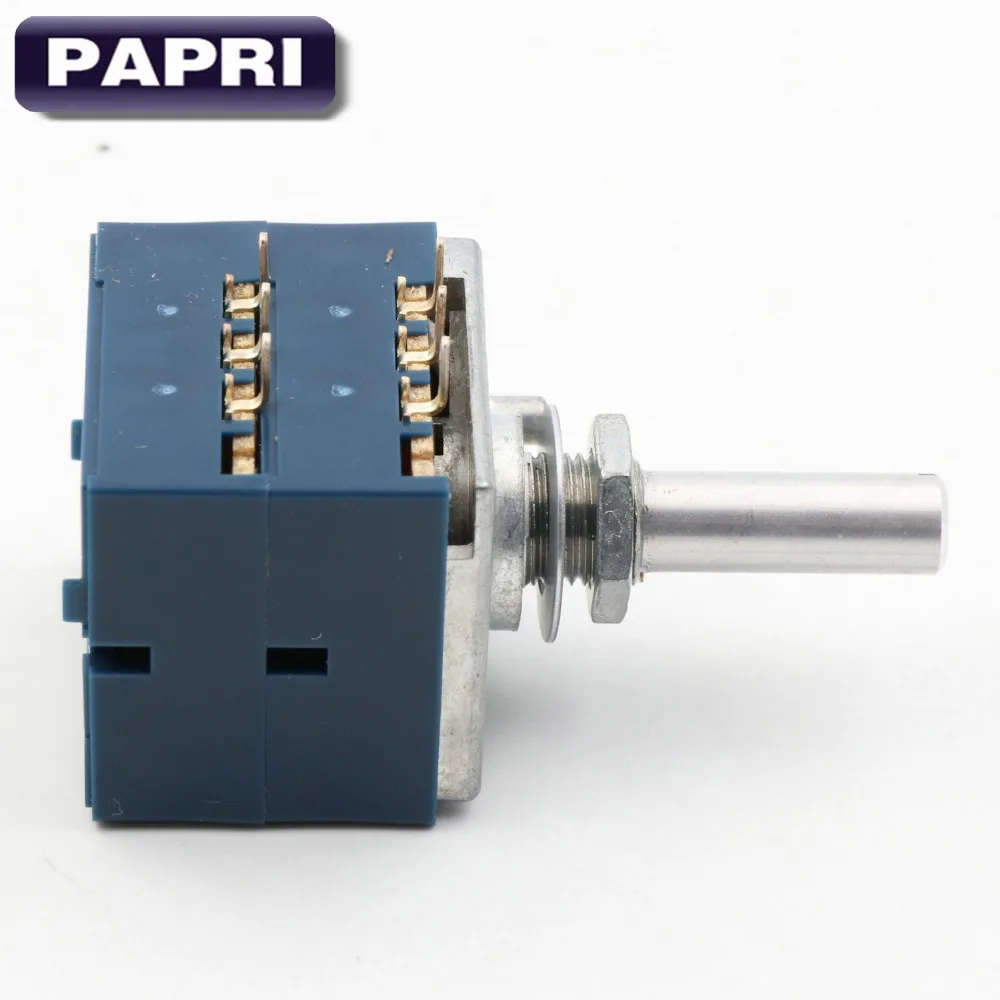PAPRI Япония ALPS RK27 2*250K регулятор громкости потенциометр круглый вал 6 мм стерео