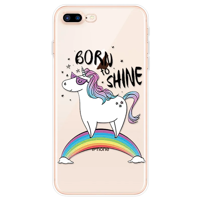djscaih Милый чехол с рисунком единорога для iPhone 8 Plus 7 6 6S Plus 5 5S SE мультяшный чехол для iPhone 11 Pro XS Max X XR Мягкий силиконовый чехол - Цвет: djscaih