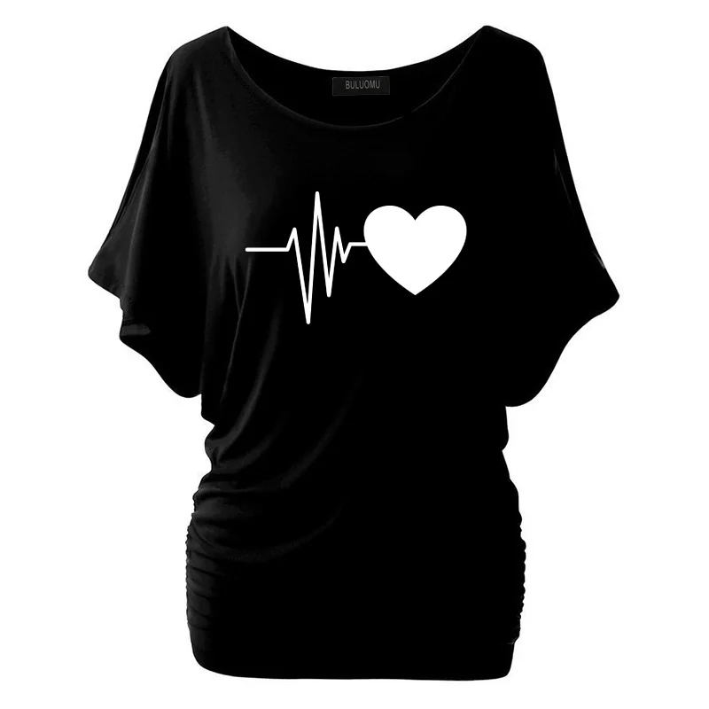 

2019 Love Print T Shirt For Womens Summer T-shirt Casual Multicolor Pattern Funny Shirt Ladies Top Tee Fashion