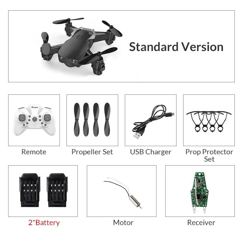 Eachine E61/E61HW Мини WiFi FPV с HD камерой режим удержания высоты складной Радиоуправляемый Дрон Квадрокоптер RTF - Цвет: blackstandard2batter