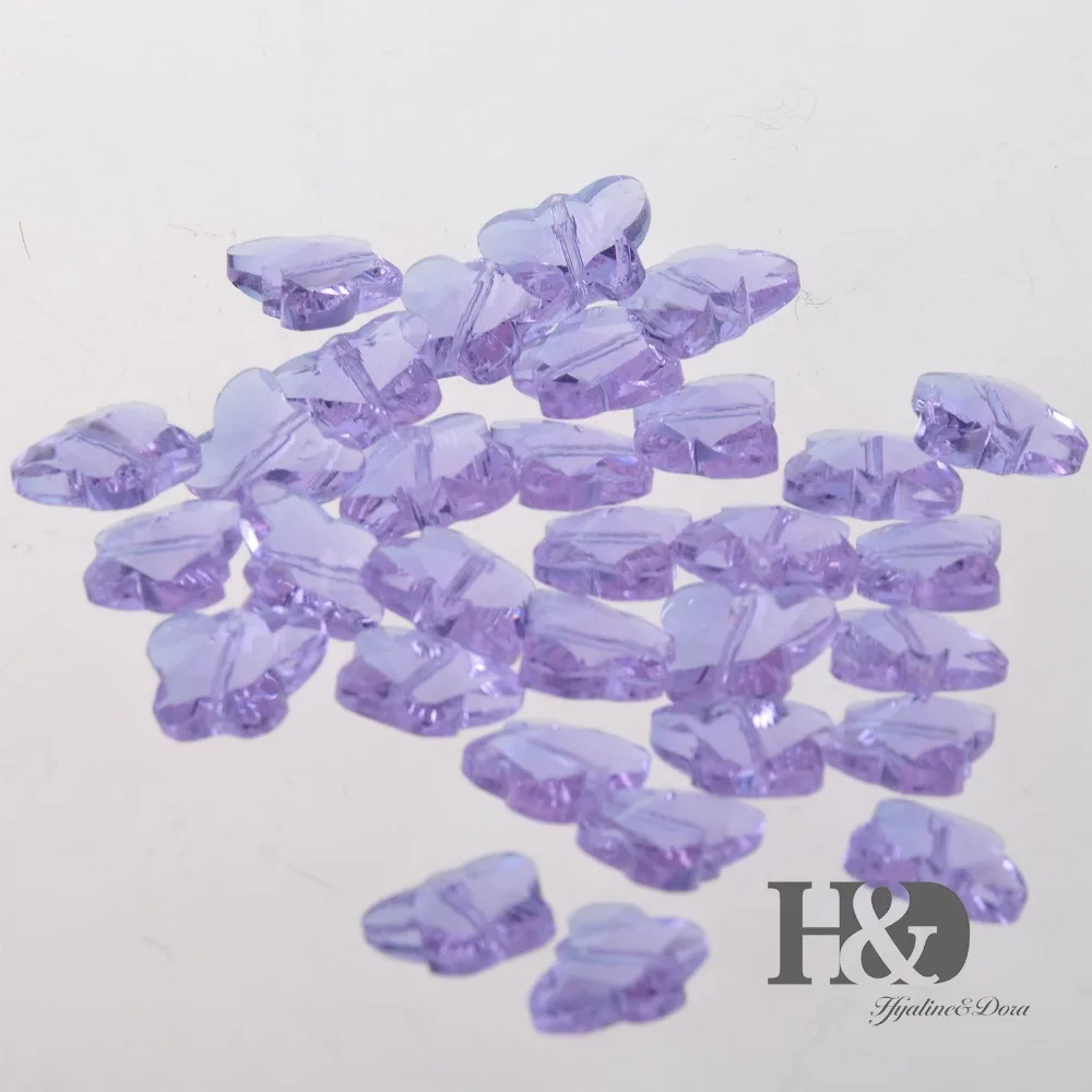 K9 кристалл лампы части Бабочка бусины соединители 14 мм DIY люстра Свадебный декор