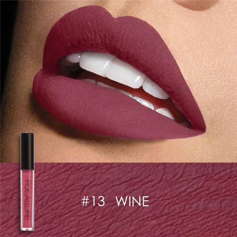 13 Focallure Matte жидкая губная помада водостойкая увлажняющая гладкая губная помада стойкий тинт для губ Косметика для макияжа губ - Цвет: 13