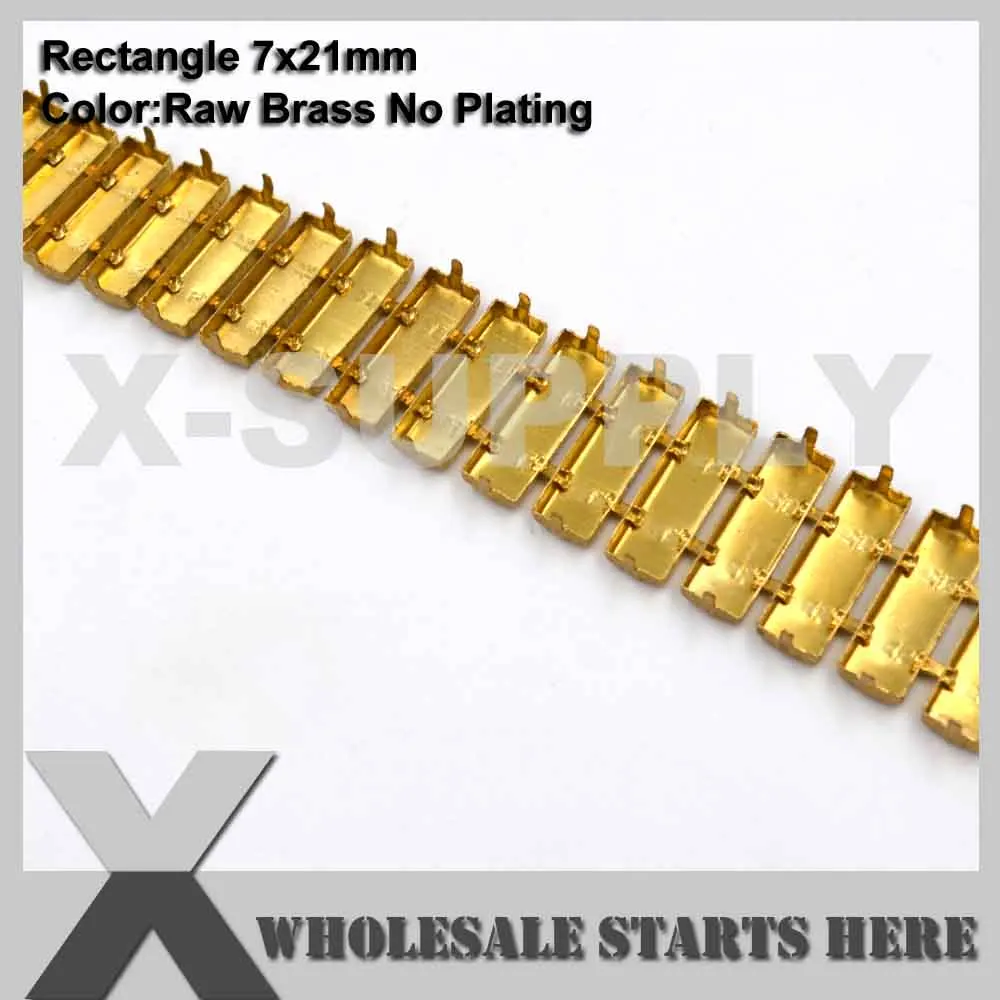 7x21mm SS38(8 мм) круглый пустой термос цепь без страз для ремесла/обуви/ювелирных изделий/одежды(центральные соединители - Цвет: 7x21mm