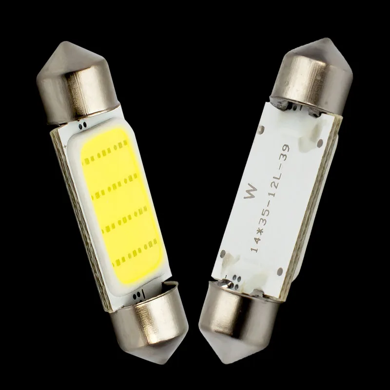 1 шт. 39 мм C5W C10W SV8.5 12844 DE4410 гирлянда COB светодиодные лампы для номерного знака