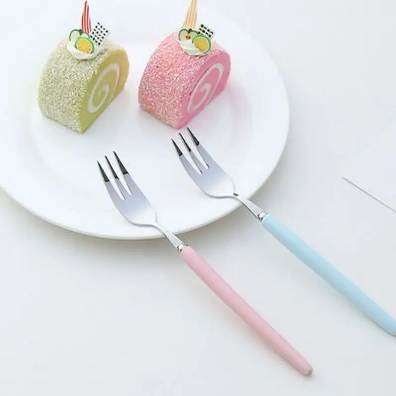 304 нержавеющая сталь Бытовая Посуда детская ложка для еды вилка цвет