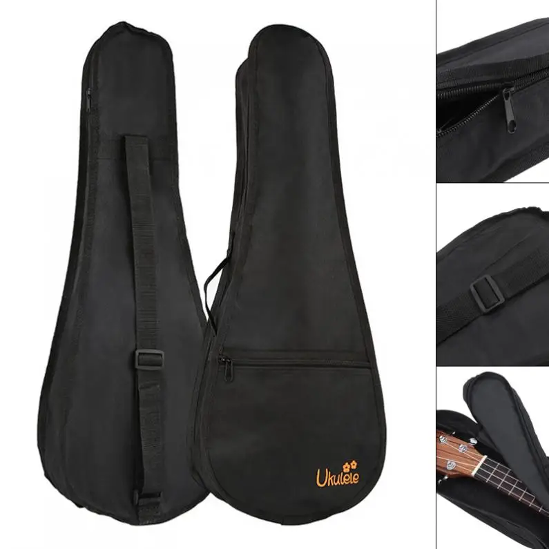

23 Inch Black Bag Portable Ukulele Gig Bag Soft Case Waterproof Backpack Bag