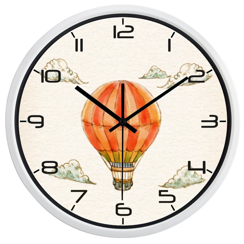 Настенные часы в стиле ретро с воздушными шарами цветные Брендовые Часы для