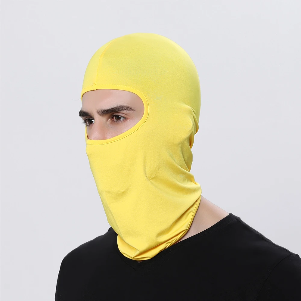 CS14Y-Yellow Мотоциклетная Балаклава, маска для лица, теплая, ветрозащитная, дышащая, для страйкбола, пейнтбола, велоспорта, лыжного щита, анти-УФ, мужские солнцезащитные шапки, шлем - Цвет: CS14Y-Yellow