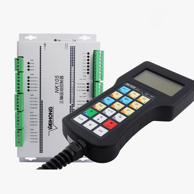 ЧПУ маршрутизатор Weihong NK105 G2 система управления 3 оси Ncstudio DSP пульт дистанционного