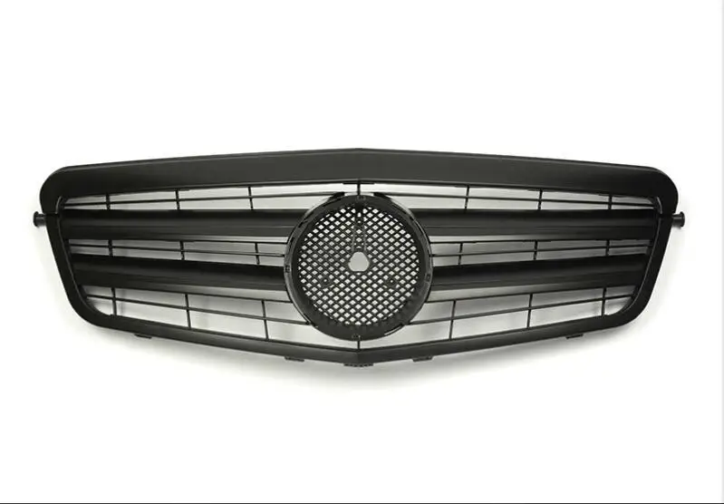 style B Для Mercedes для Benz E-class W212 2009 2010 2011 2012 2013 с эмблемой глянцевый черный/плоский черный/серебристый/Хромированная передняя гоночная решетка - Цвет: style B
