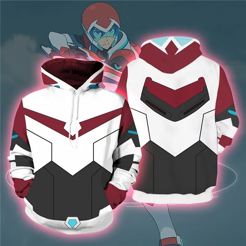 Voltron: Defender костюм Вселенная толстовки с капюшоном Косплей 3D печатная куртка осень