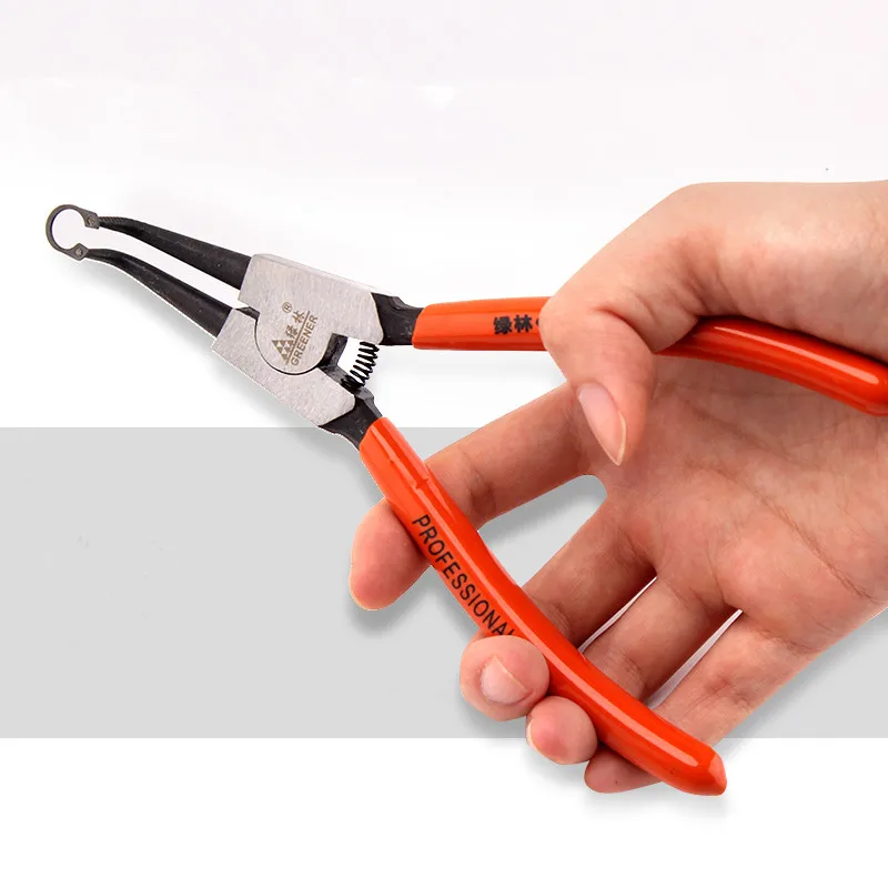 

7" Circlip Pliers External Internal Straight Bent Snap Ring Pliers Professional Multitul Hand Tools