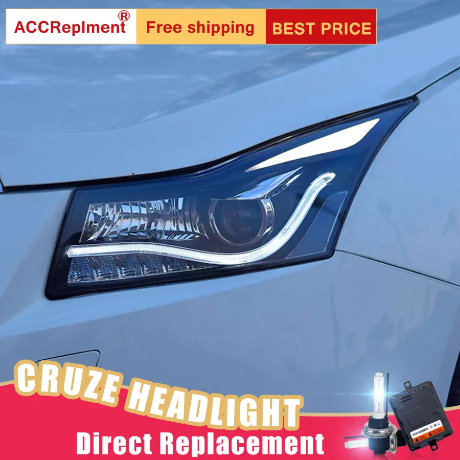 2 шт. светодиодный фары для автомобиля Chevrole Cruze 2009-2014 Автомобильные ангельские