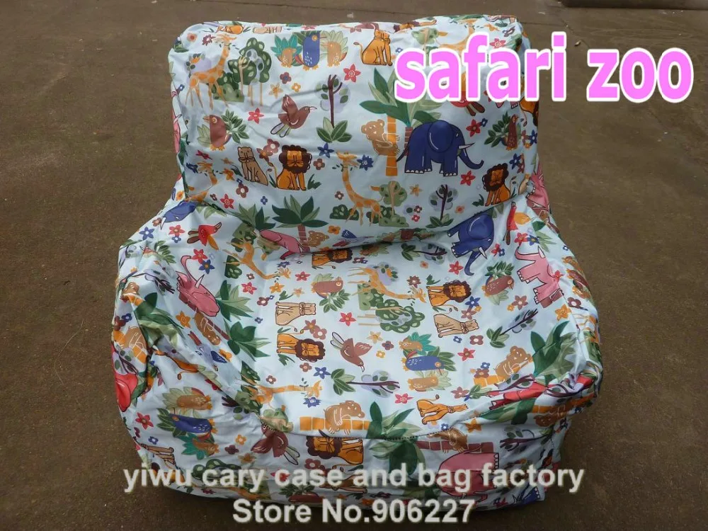 Саржа в горошек динозавр Зебра шеврон птица Safari Zoo Circle Mi Детская сумка для фасоли