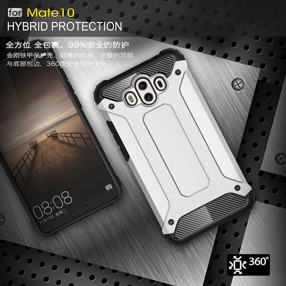 Чехол-Броня Coque 5.9For huawei Коврики 10 чехол для huawei Коврики 10 Коврики 10 двойной ALP-L09 ALP-L29 ALP-AL00 телефона чехол-лента на заднюю панель