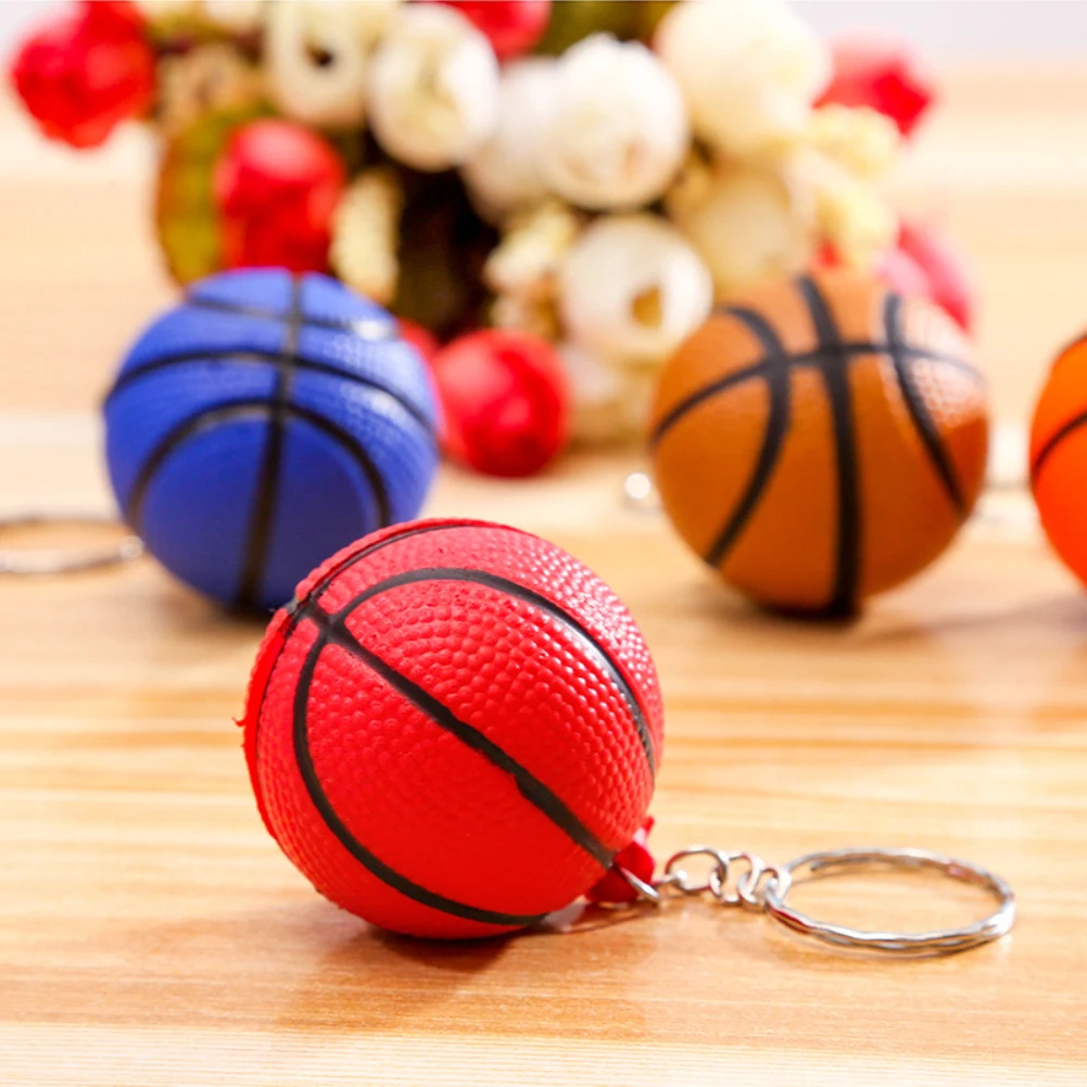 Милый модный брелок в форме баскетбольного мяча от стресса|bag ornament|key ring bagkeychain key |